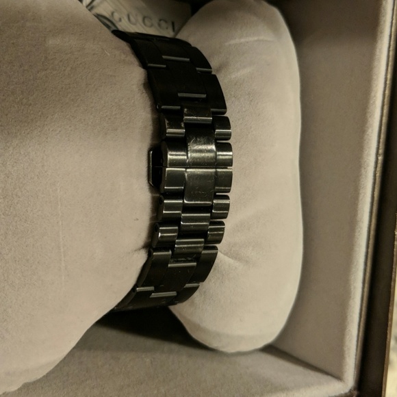 Gucci G-Chrono Black Watch w/ Black Diamonds - Picture 4 of 6